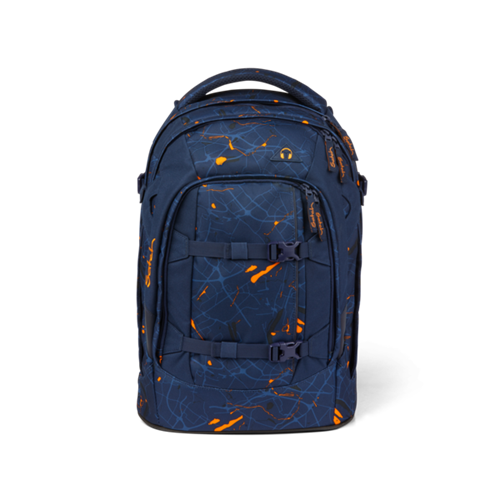 Satch Pack Skoletaske, Urban Journey / Mørkeblå, Orange